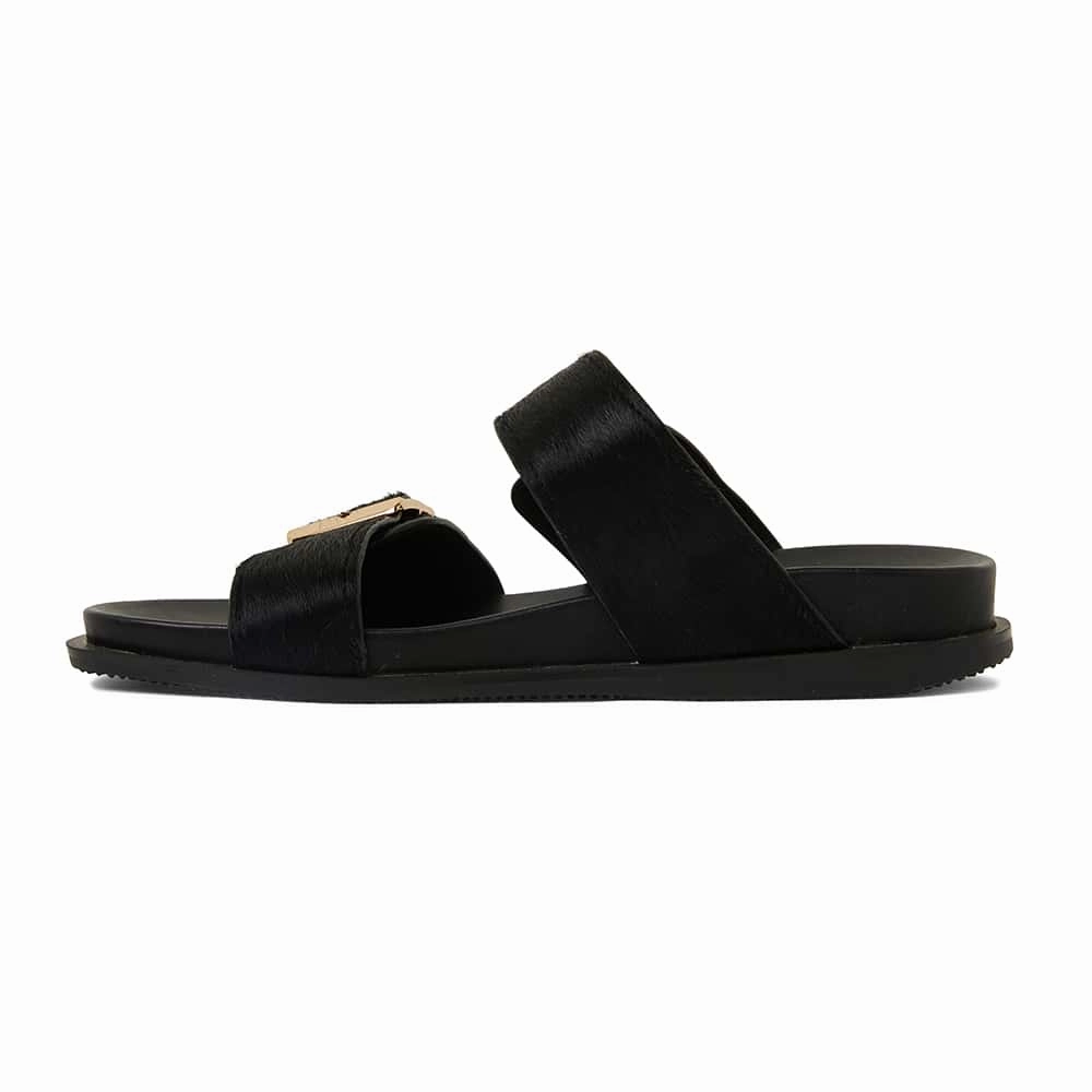Sarina Slide in Black Pony Pony Hair
