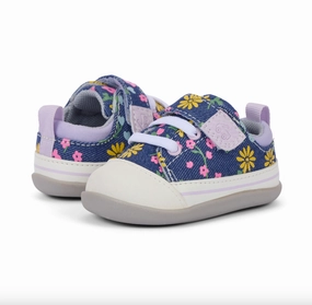 See Kai Run Stevie Mini Blue Denim Floral Size 4 Infant/Toddler