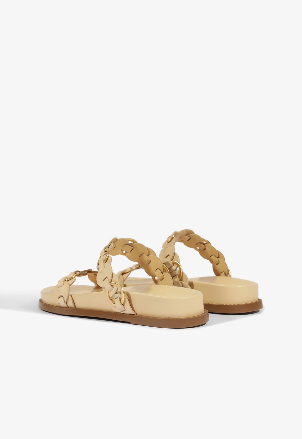 Selina Beige Leather Sporty Sandal