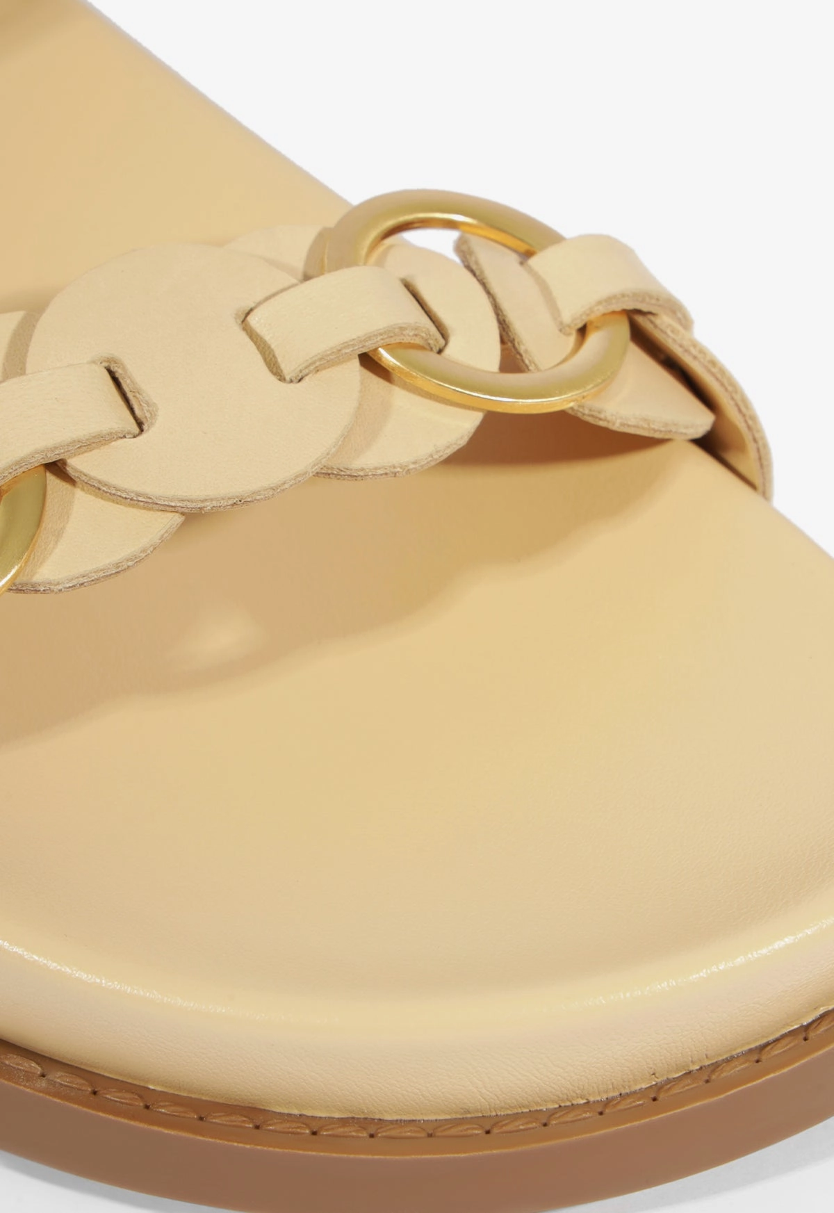 Selina Beige Leather Sporty Sandal