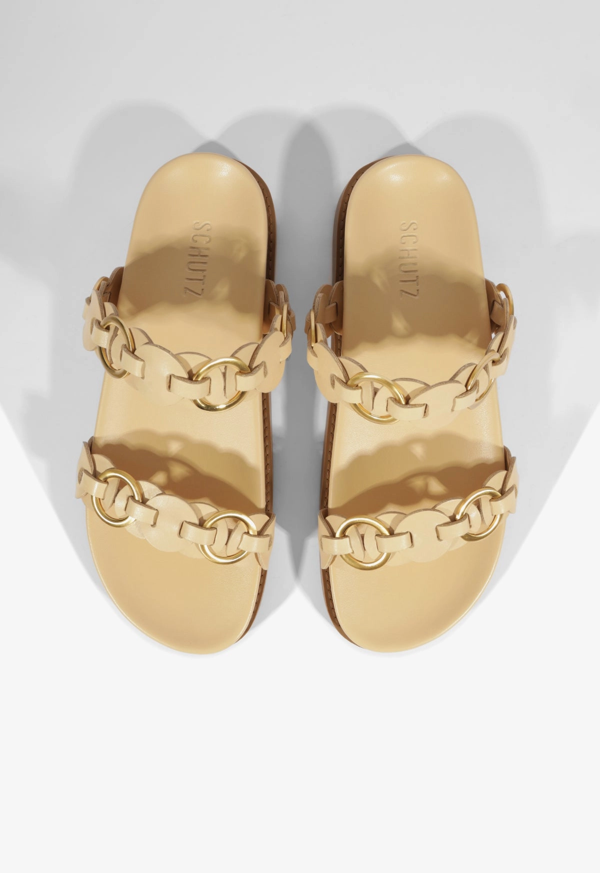 Selina Beige Leather Sporty Sandal