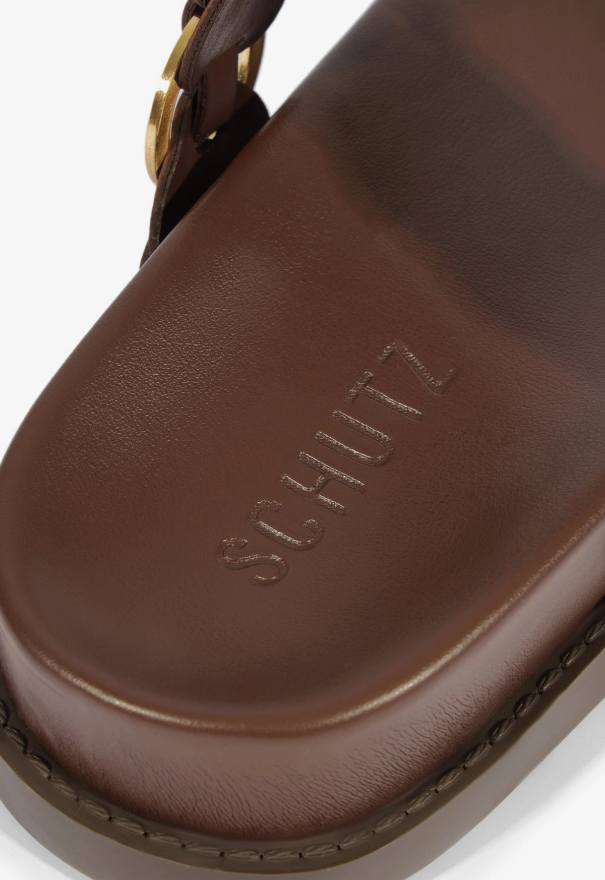 Selina Brown Leather Sporty Sandal