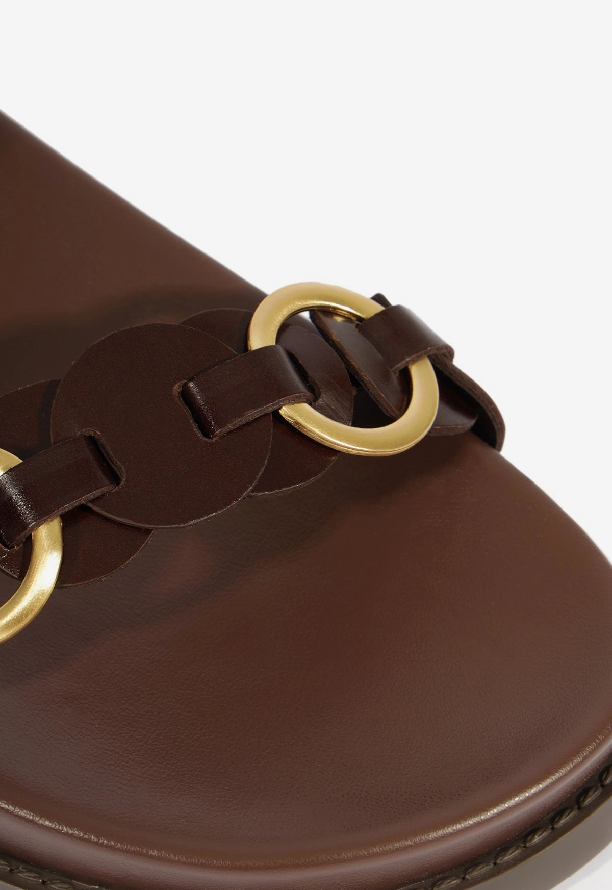 Selina Brown Leather Sporty Sandal