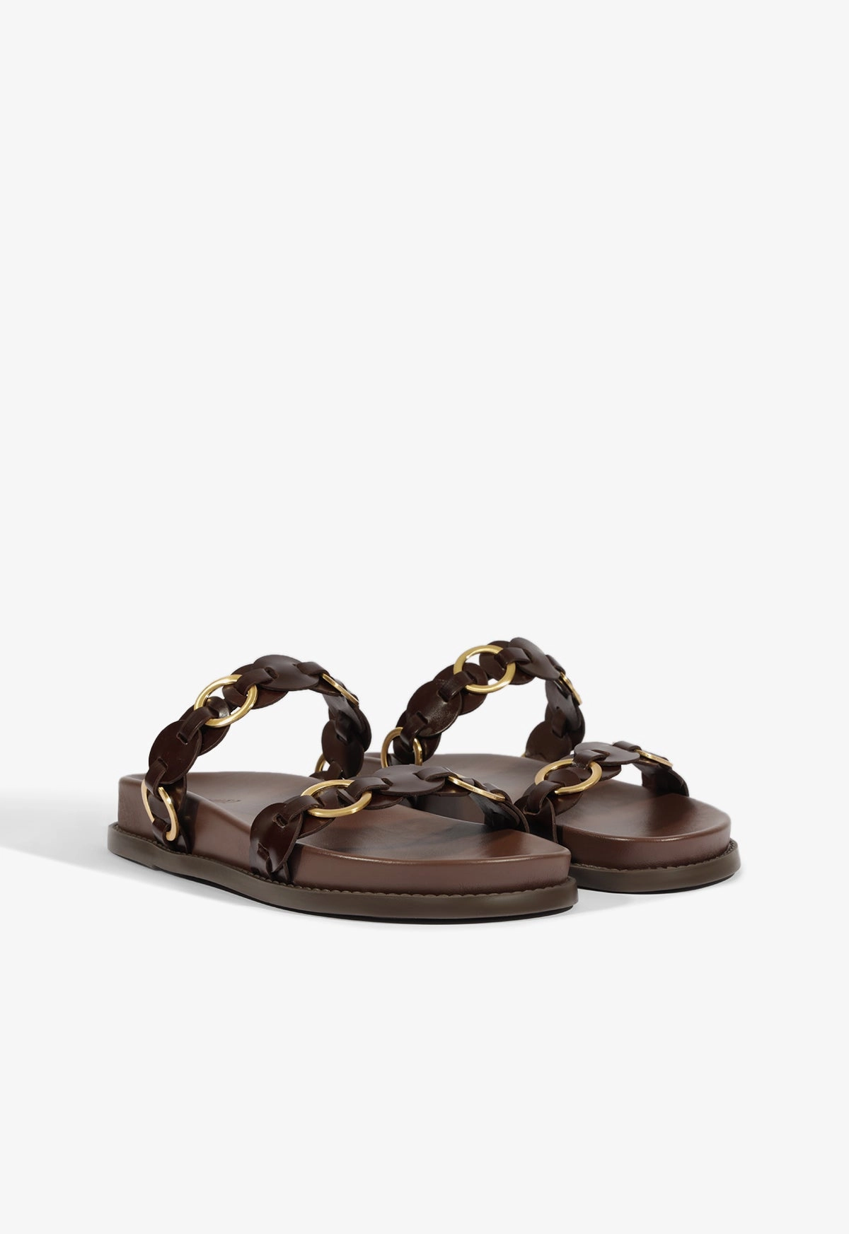 Selina Brown Leather Sporty Sandal