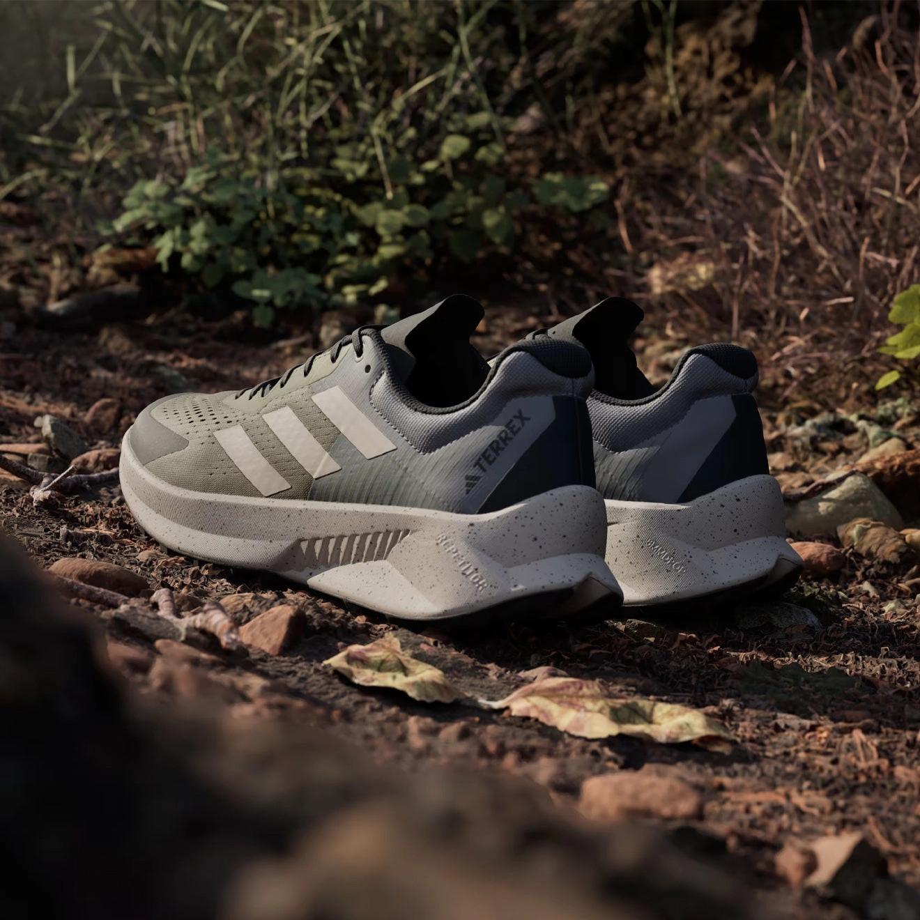 Shoes Adidas Terrex Men Adidas Terrex Soulstride Flow Trail Running Shoe Olive Strata / Wonder Beige / Charcoal