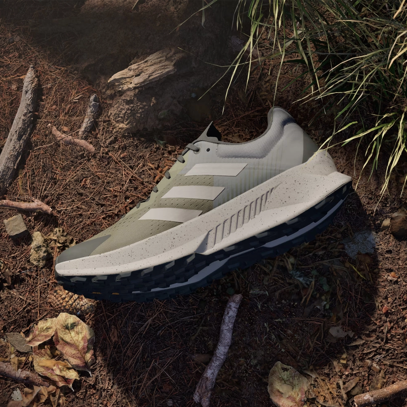 Shoes Adidas Terrex Men Adidas Terrex Soulstride Flow Trail Running Shoe Olive Strata / Wonder Beige / Charcoal