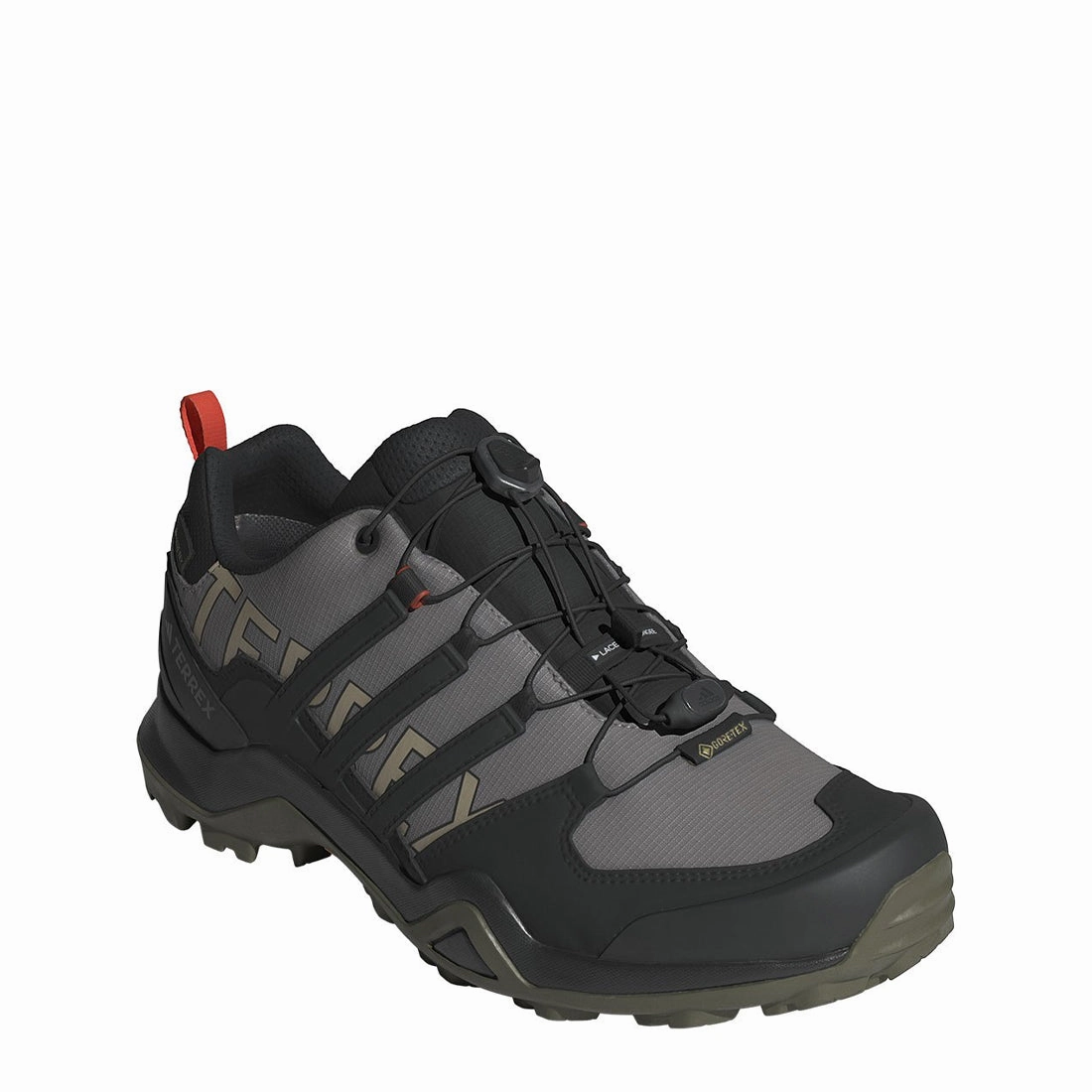 Shoes Adidas Terrex Men Adidas Terrex Swift R2 Gore-Tex Hiking Shoes Charcoal Grey / Core Black / Olive Stratus