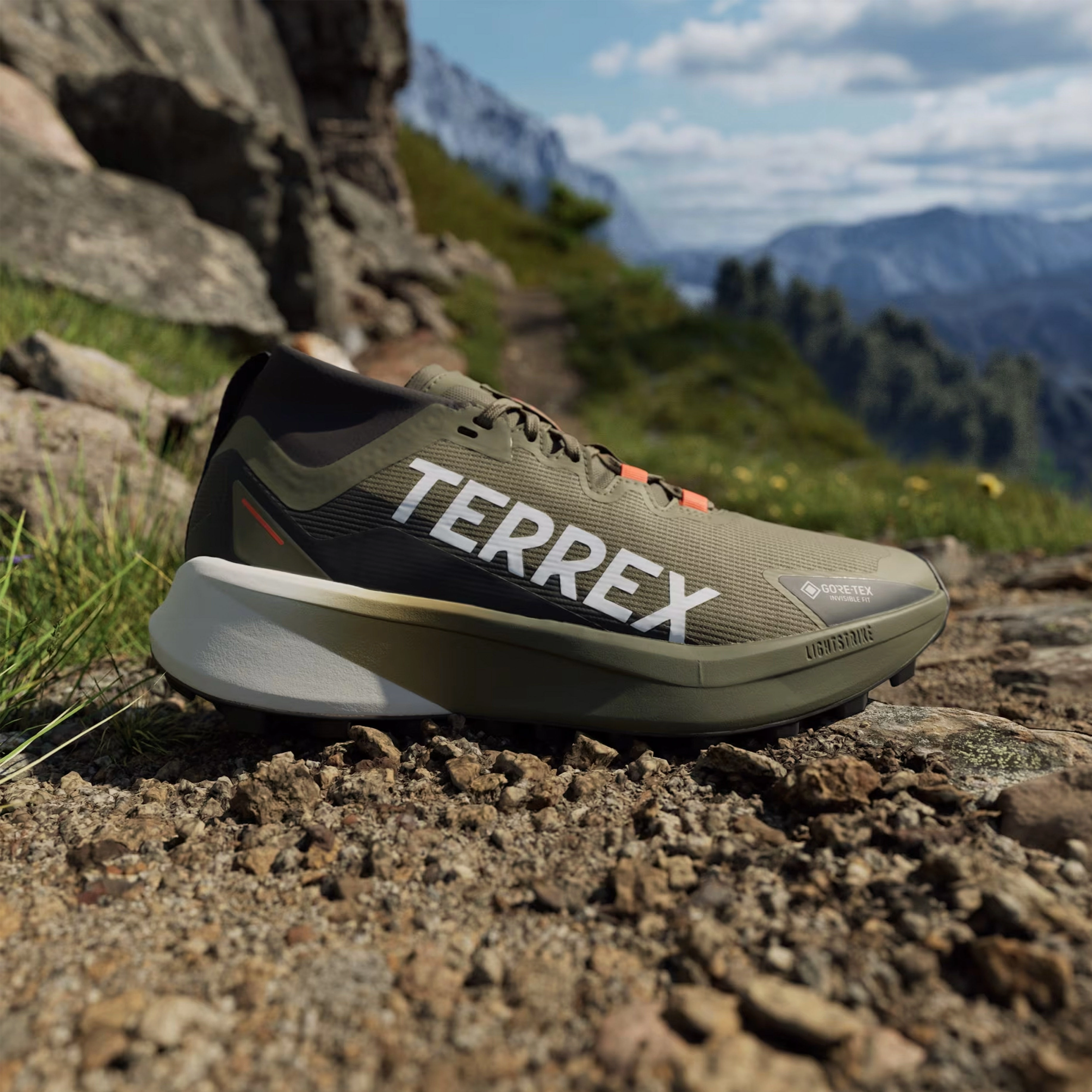 Shoes Adidas Terrex Men Adidas Terrex trail running shoes Agravic Black / Green