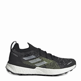 Shoes Adidas Terrex Men Adidas Terrex Two Ultra Trail Running Shoes Core Black / Cloud White / Solar Yellow