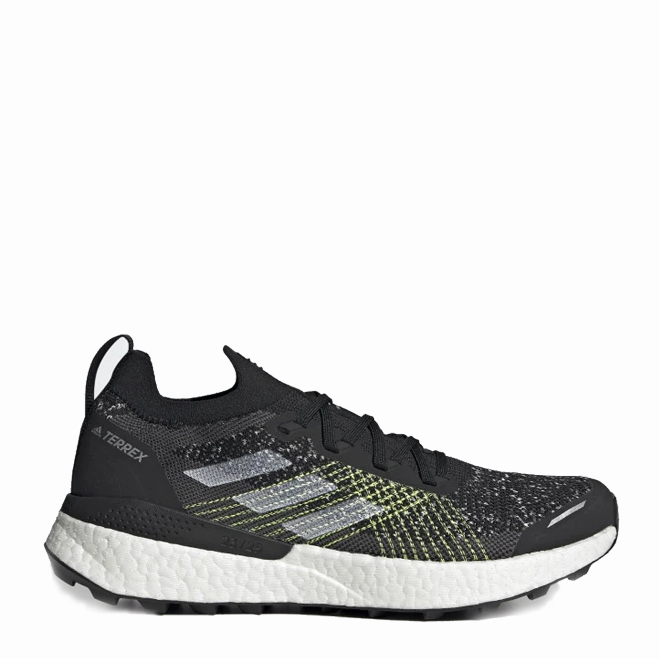 Shoes Adidas Terrex Men Adidas Terrex Two Ultra Trail Running Shoes Core Black / Cloud White / Solar Yellow