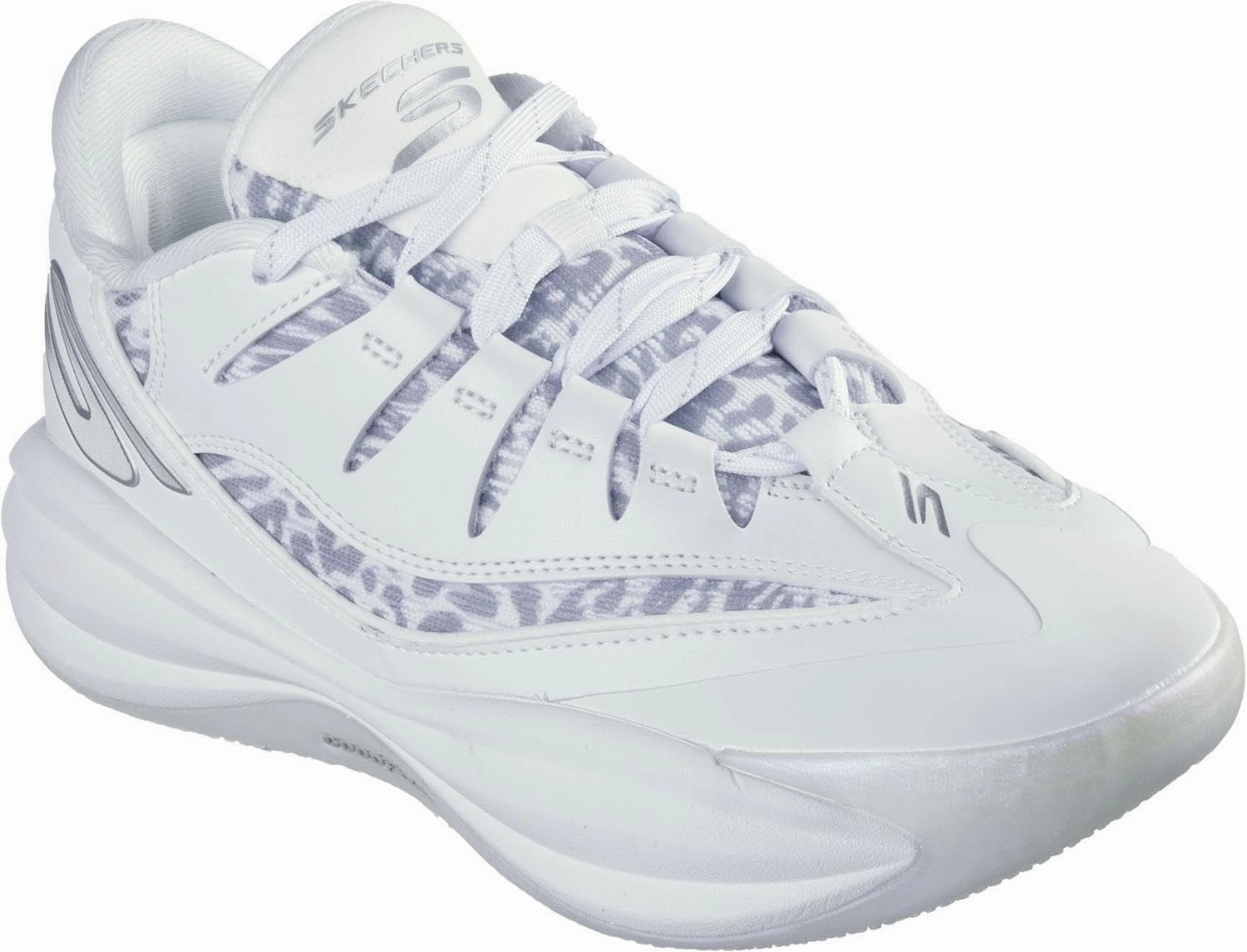 Skechers - Womens Skx B-Lite Sneakers, Color White/Silver, Size: 8.5 M US