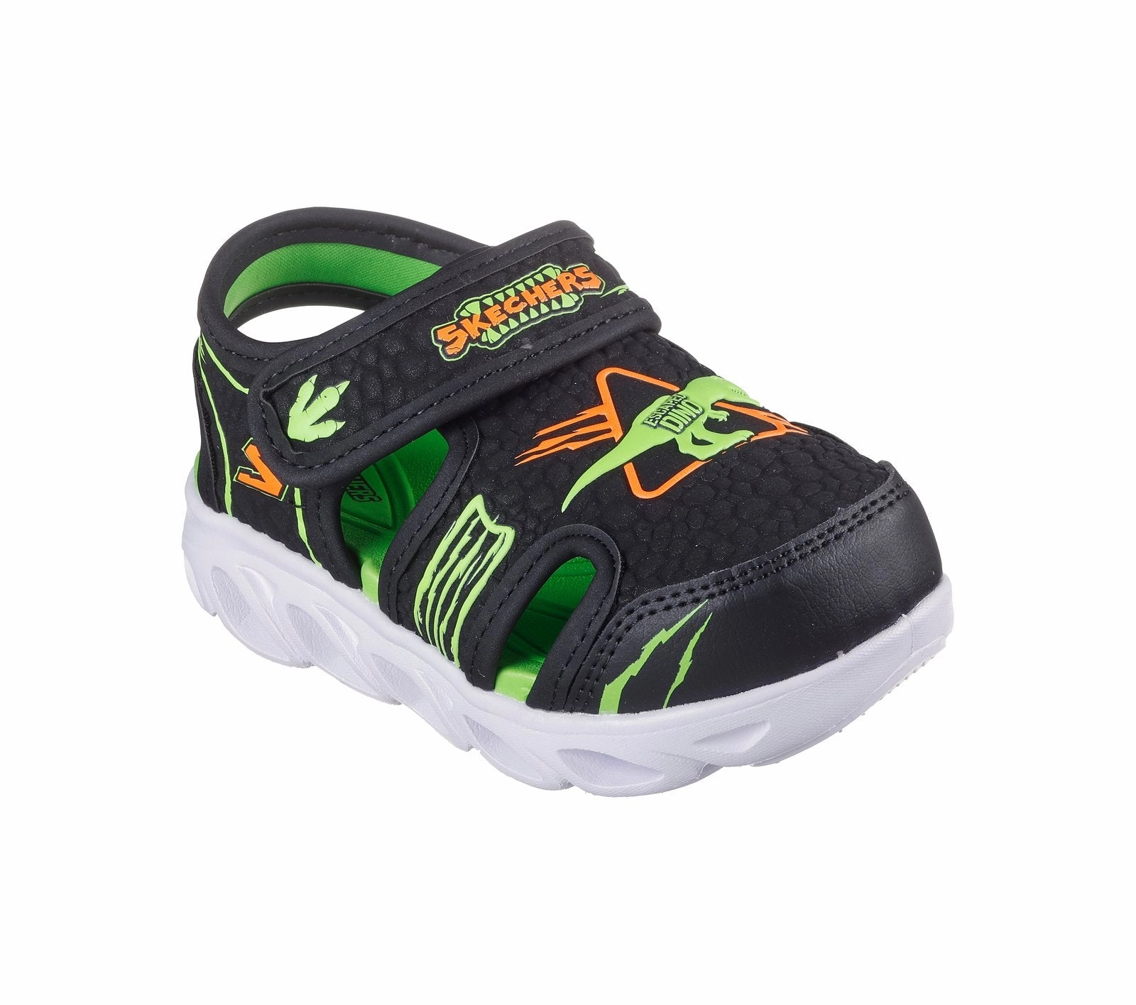 Skechers Black/Lime  S-Lights Hypno-Flash Hydro-Fun Toddler Sandal