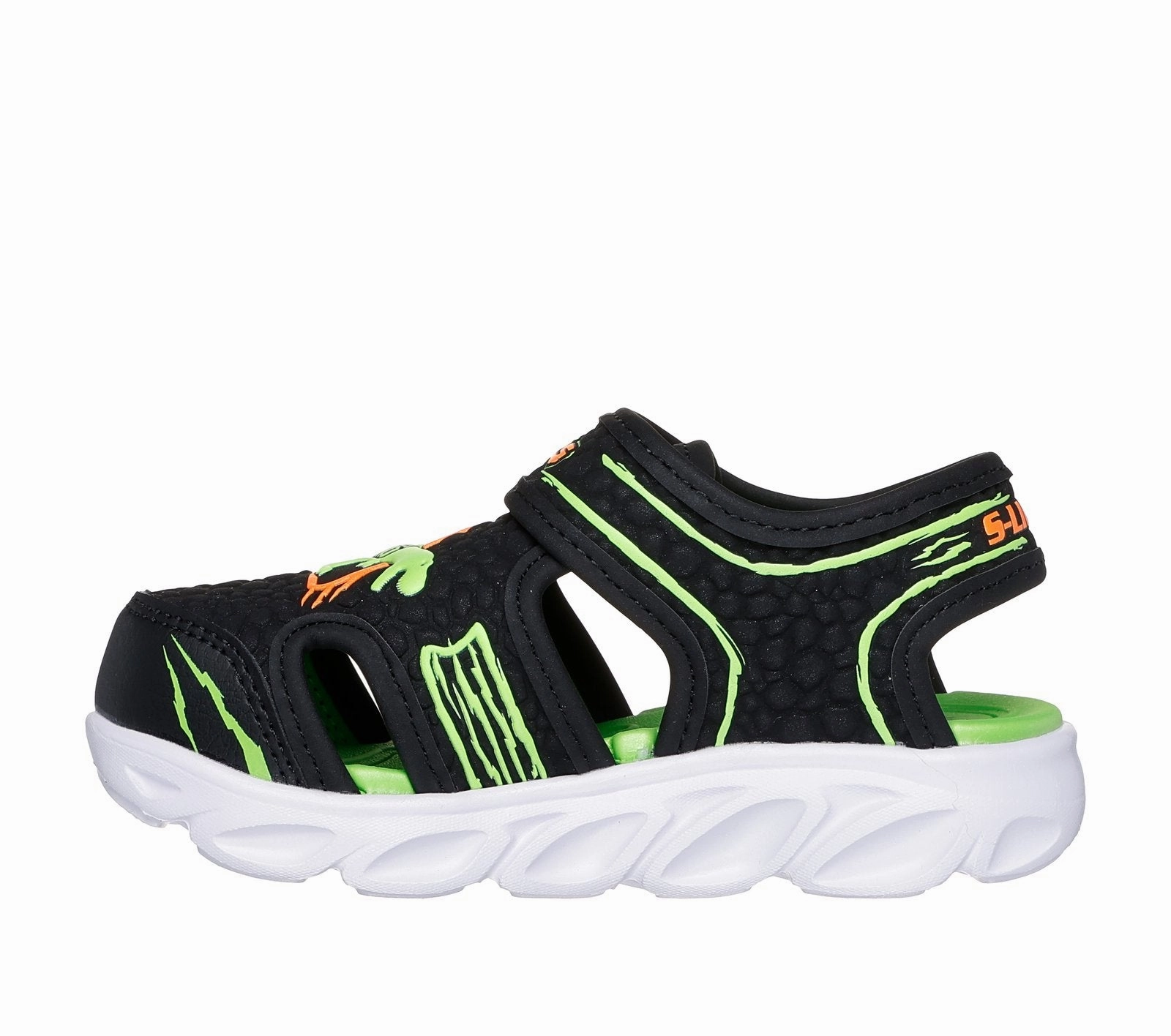 Skechers Black/Lime  S-Lights Hypno-Flash Hydro-Fun Toddler Sandal