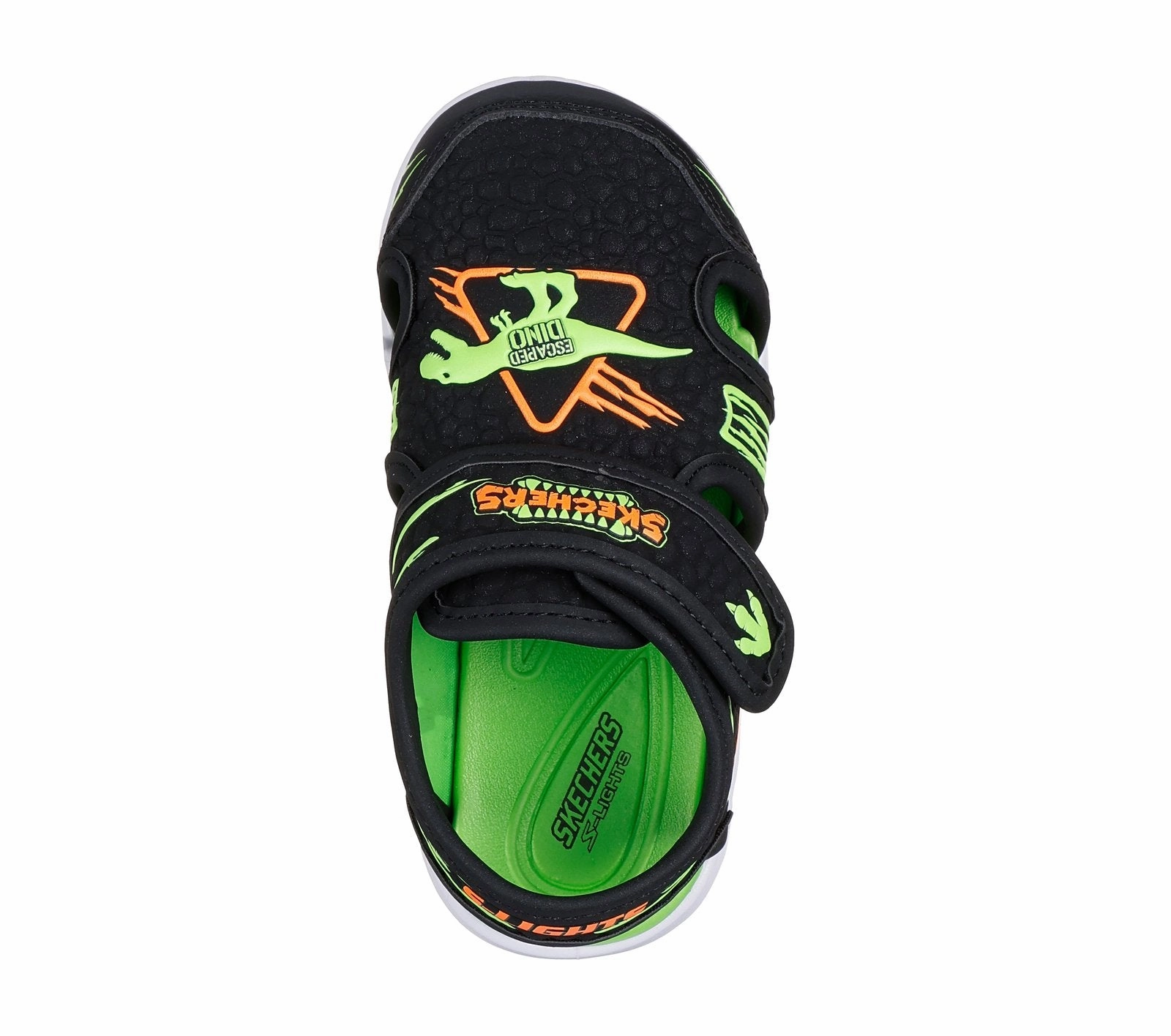 Skechers Black/Lime  S-Lights Hypno-Flash Hydro-Fun Toddler Sandal