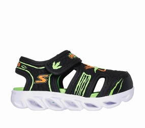 Skechers Black/Lime  S-Lights Hypno-Flash Hydro-Fun Toddler Sandal