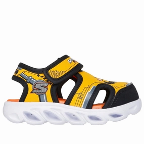 Skechers Yellow/Black S-Lights Hypno-Flash Hydro-Fun Toddler Sandal