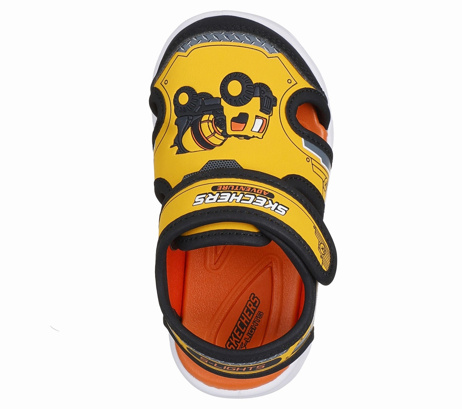 Skechers Yellow/Black S-Lights Hypno-Flash Hydro-Fun Toddler Sandal