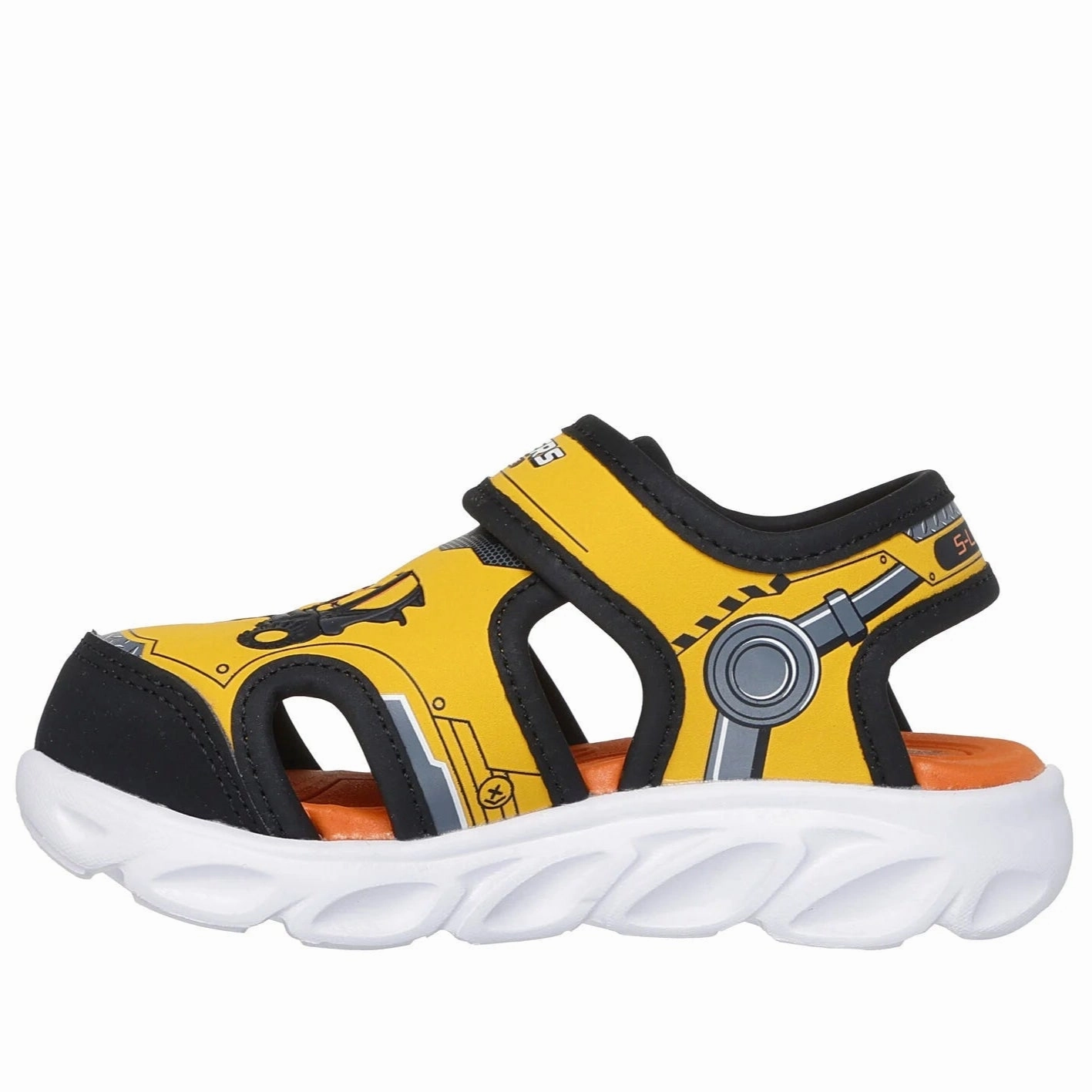 Skechers Yellow/Black S-Lights Hypno-Flash Hydro-Fun Toddler Sandal