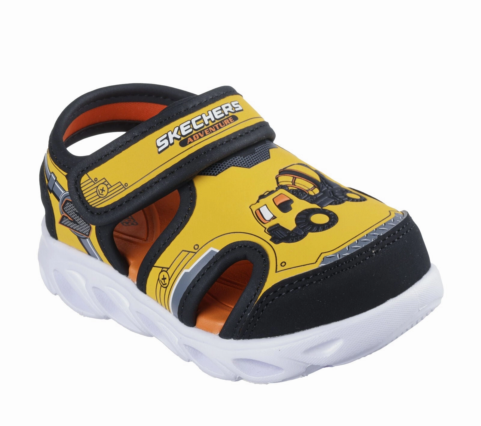 Skechers Yellow/Black S-Lights Hypno-Flash Hydro-Fun Toddler Sandal