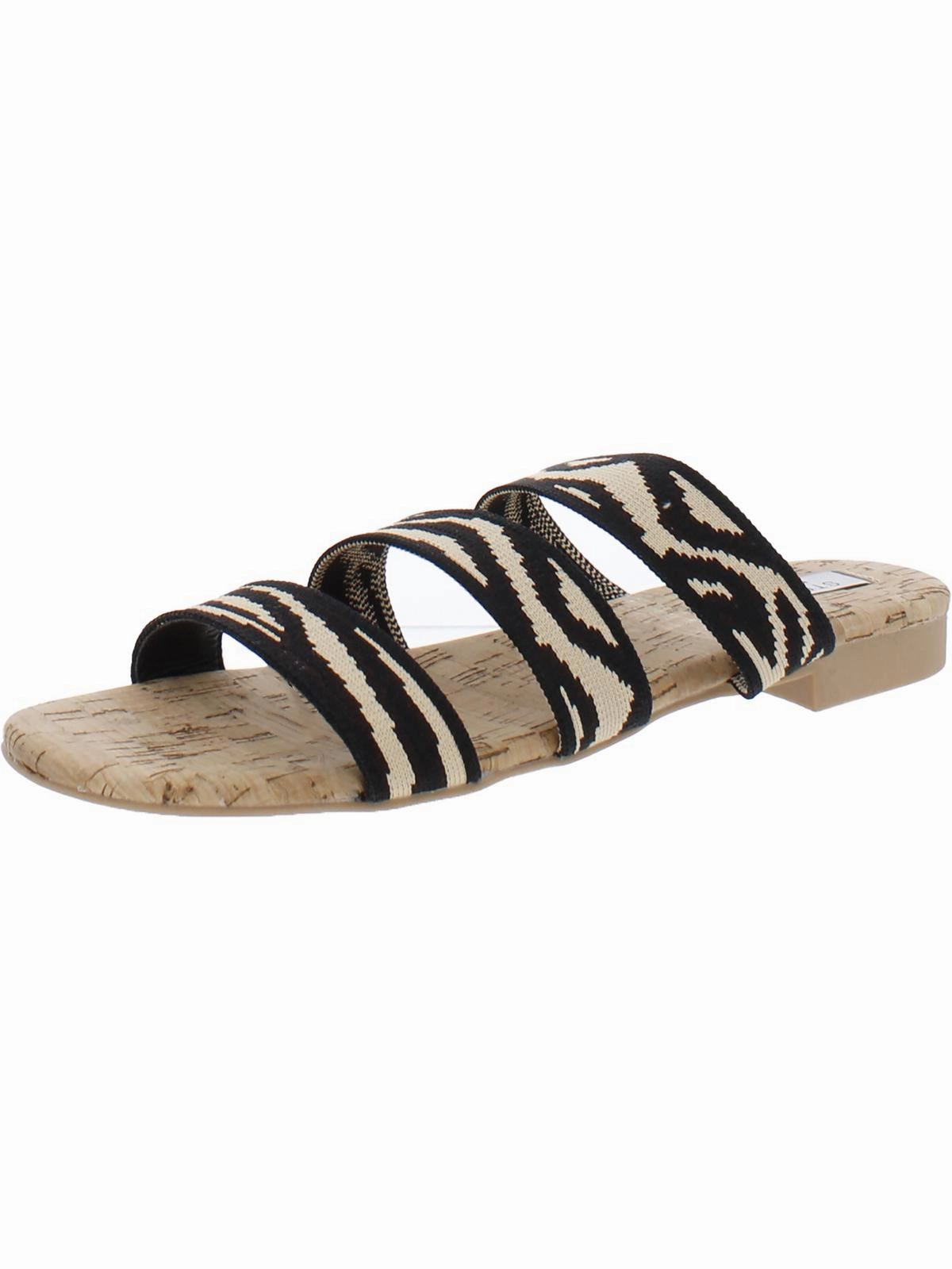 Skie Womens Tiger Print Slip On Slide Sandals