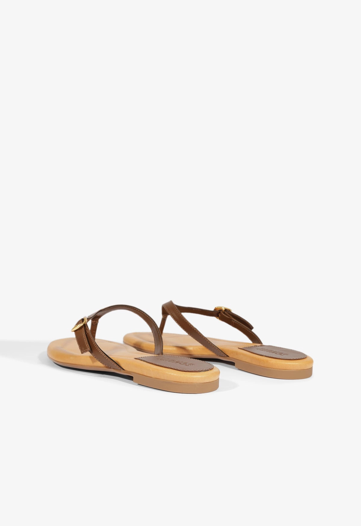 Sonia Brown Leather Flat Sandal