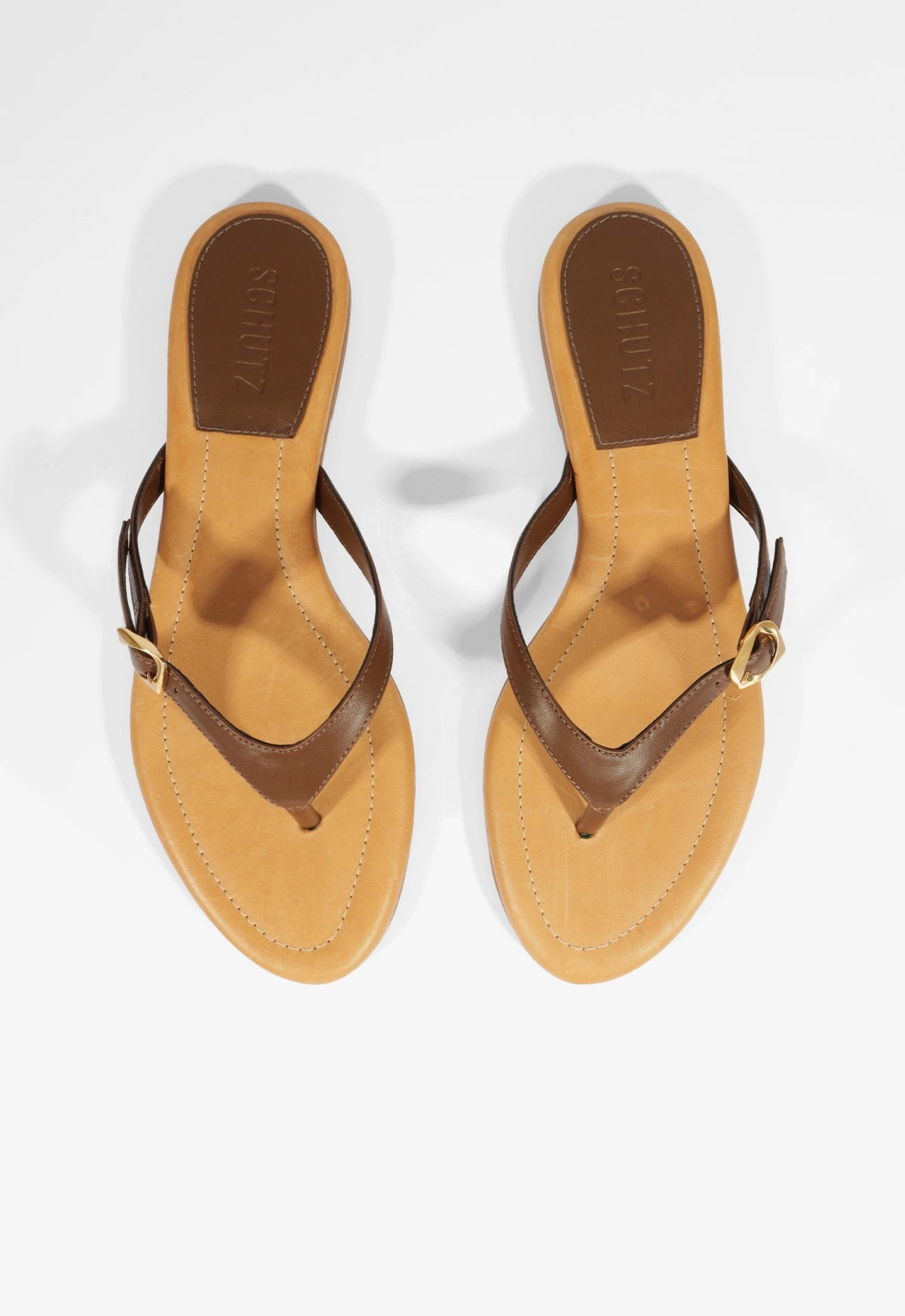 Sonia Brown Leather Flat Sandal
