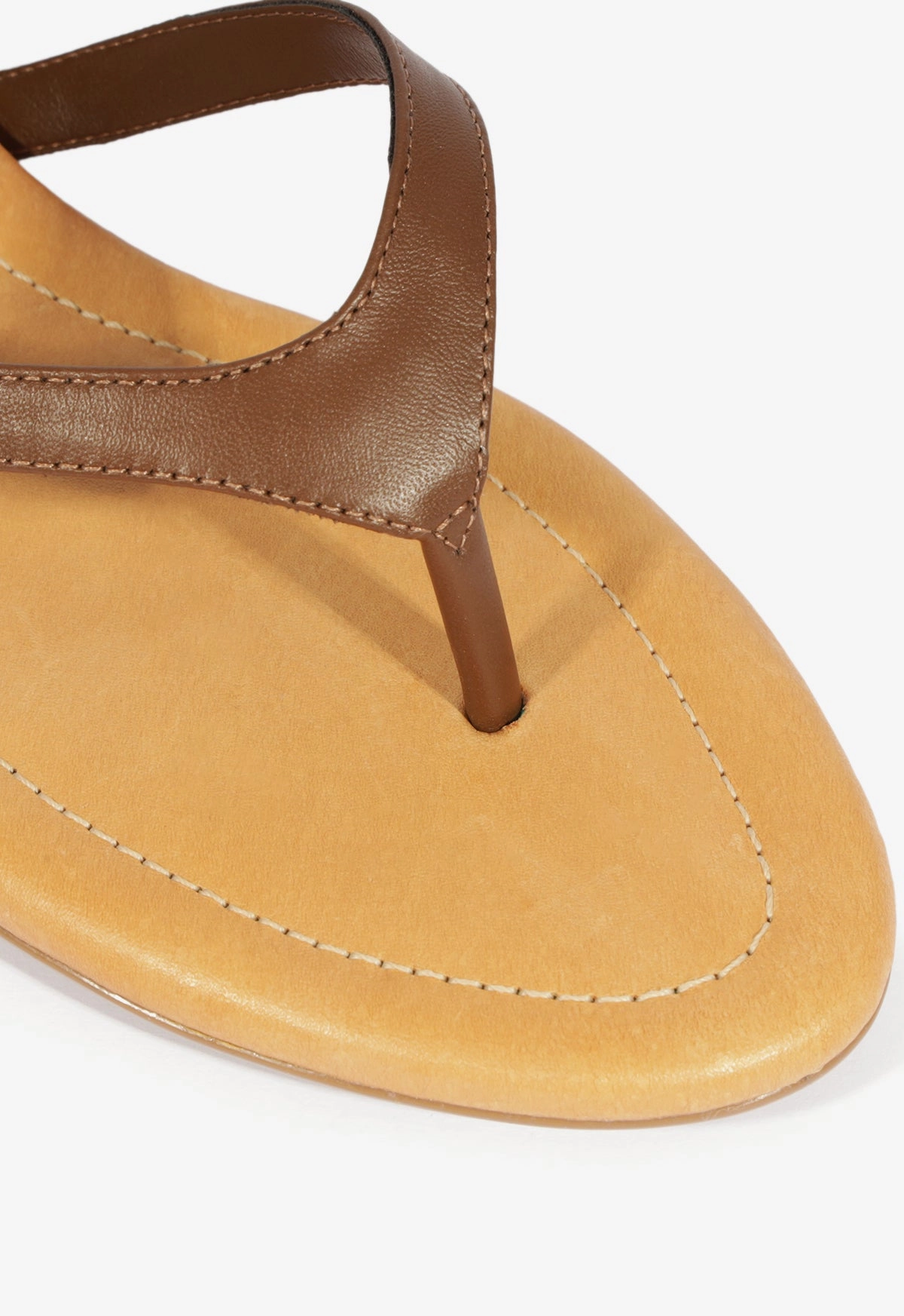Sonia Brown Leather Flat Sandal