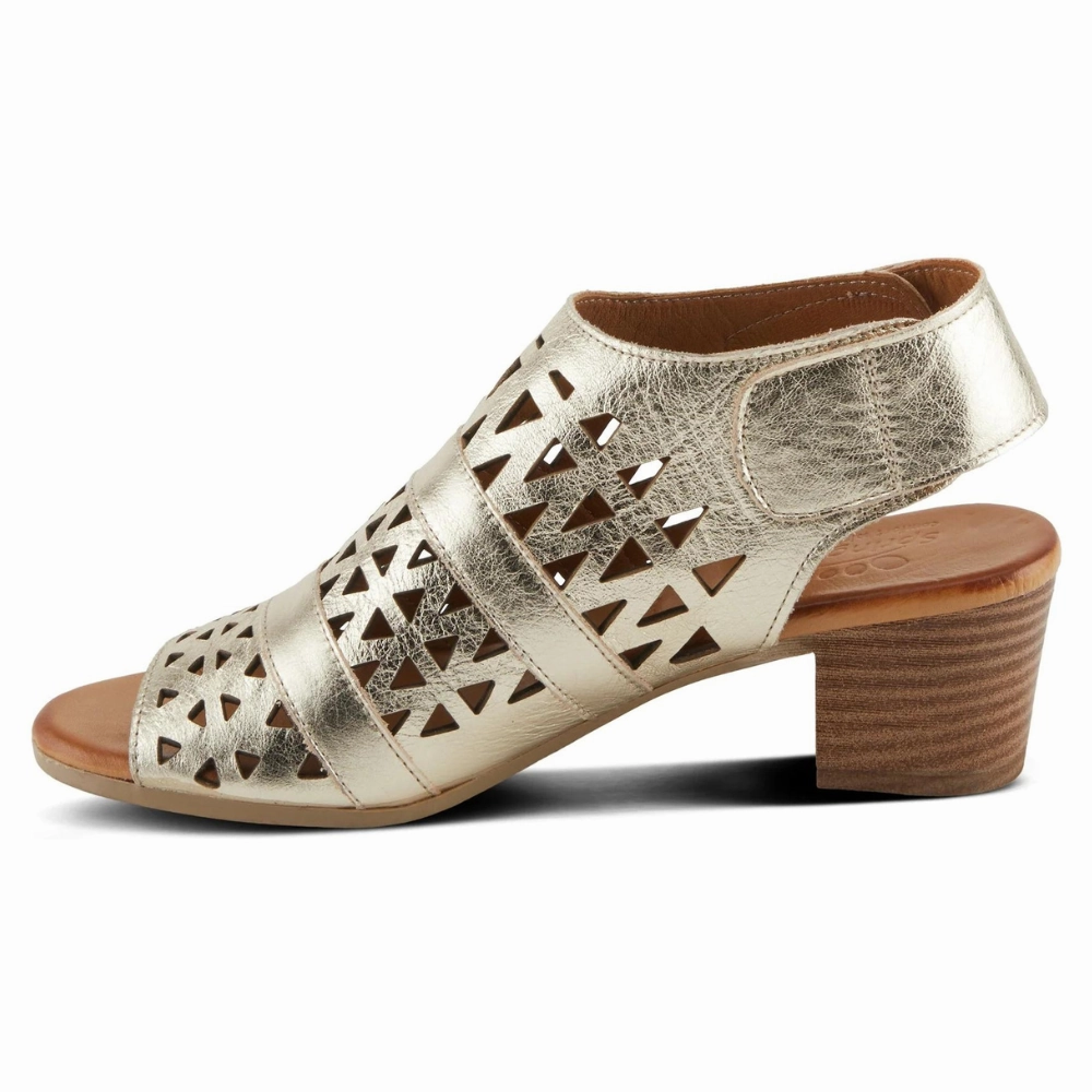 Spring Step Dorotha Gold Leather Sandal (Women's)