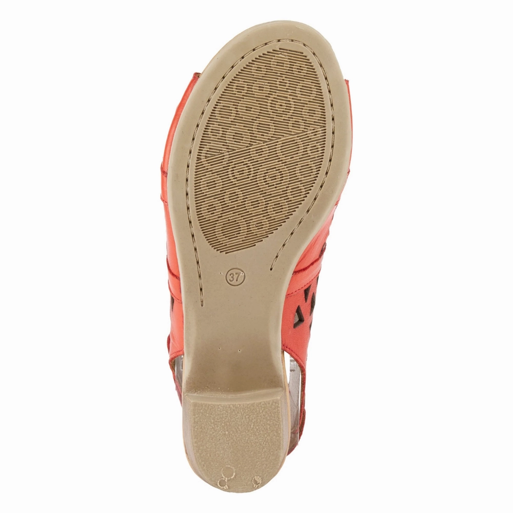 Spring Step Dorotha Red Leather Sandal (Women's)