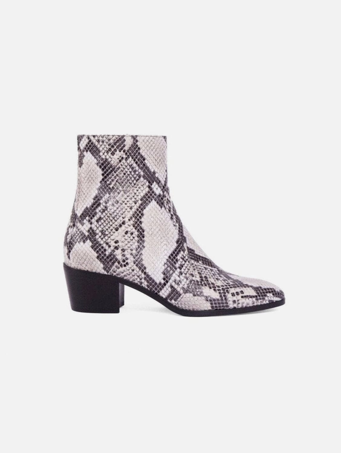 Steffy Vegan Leather Low Heeled Vegan Boots | Python