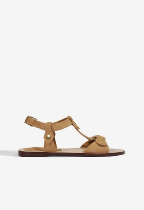 Stevie Brown Suede Flat Sandal
