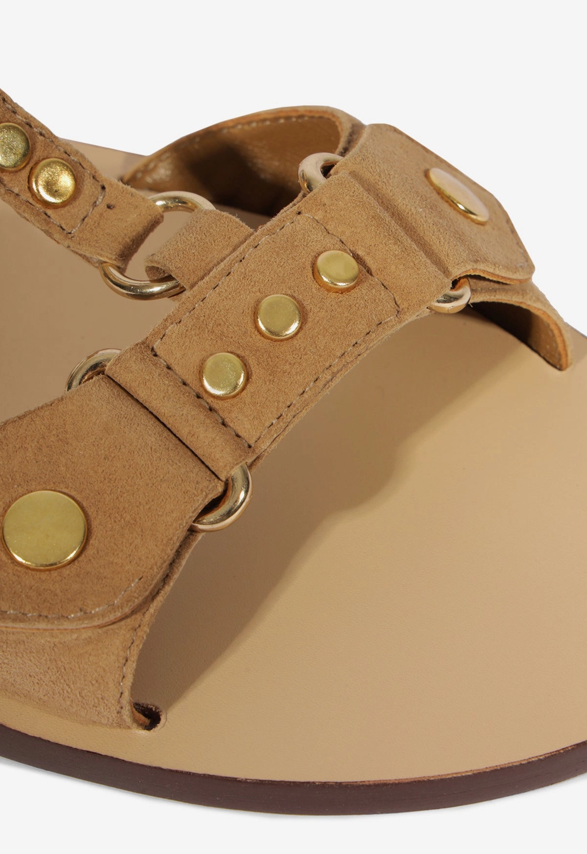 Stevie Brown Suede Flat Sandal