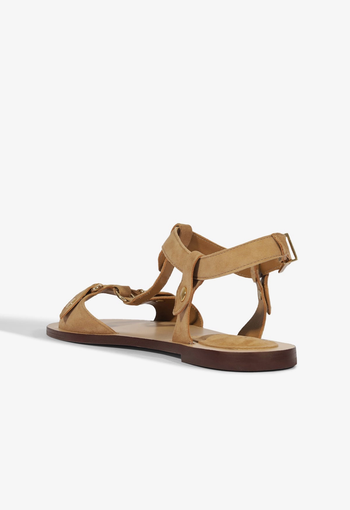 Stevie Brown Suede Flat Sandal