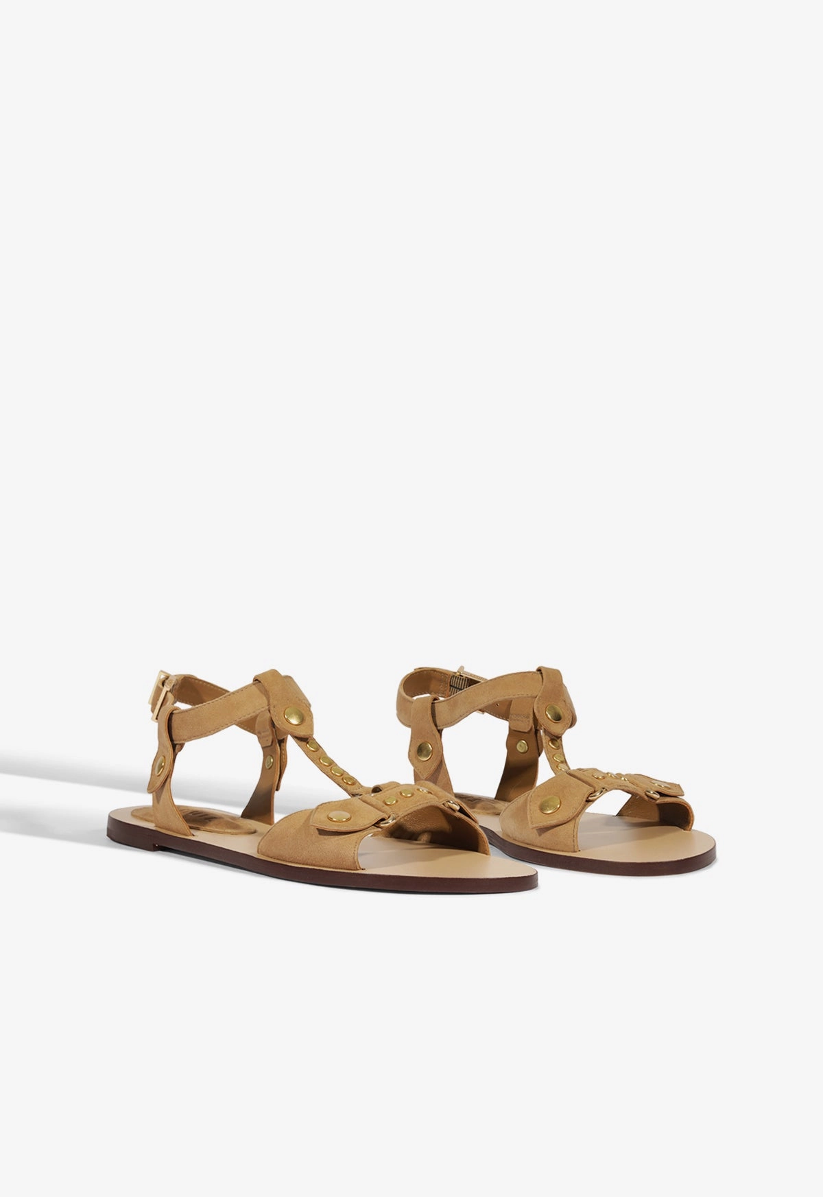 Stevie Brown Suede Flat Sandal