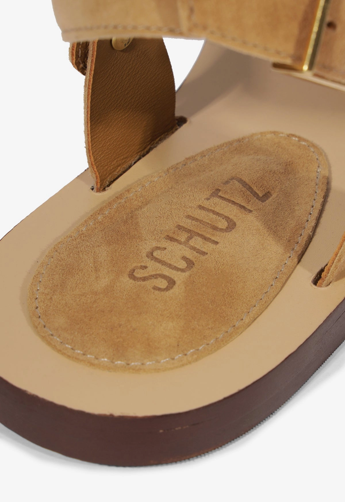 Stevie Brown Suede Flat Sandal