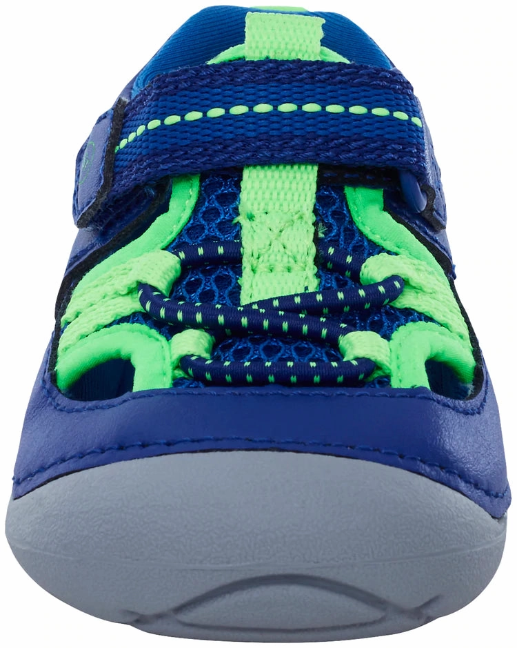 Stride Rite Blue/Lime Tobias Soft Motion Baby Sandal