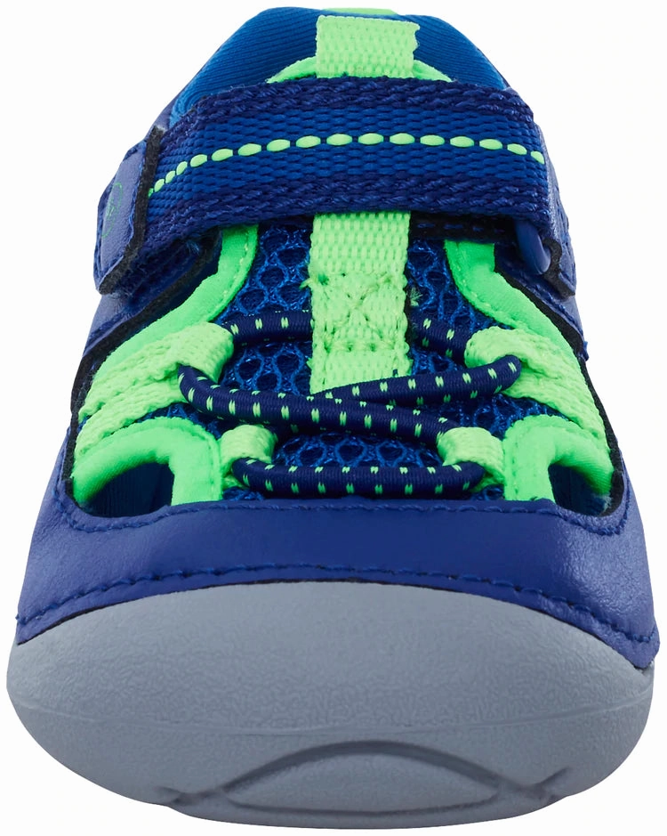 Stride Rite Blue/Lime Tobias Soft Motion Baby Sandal