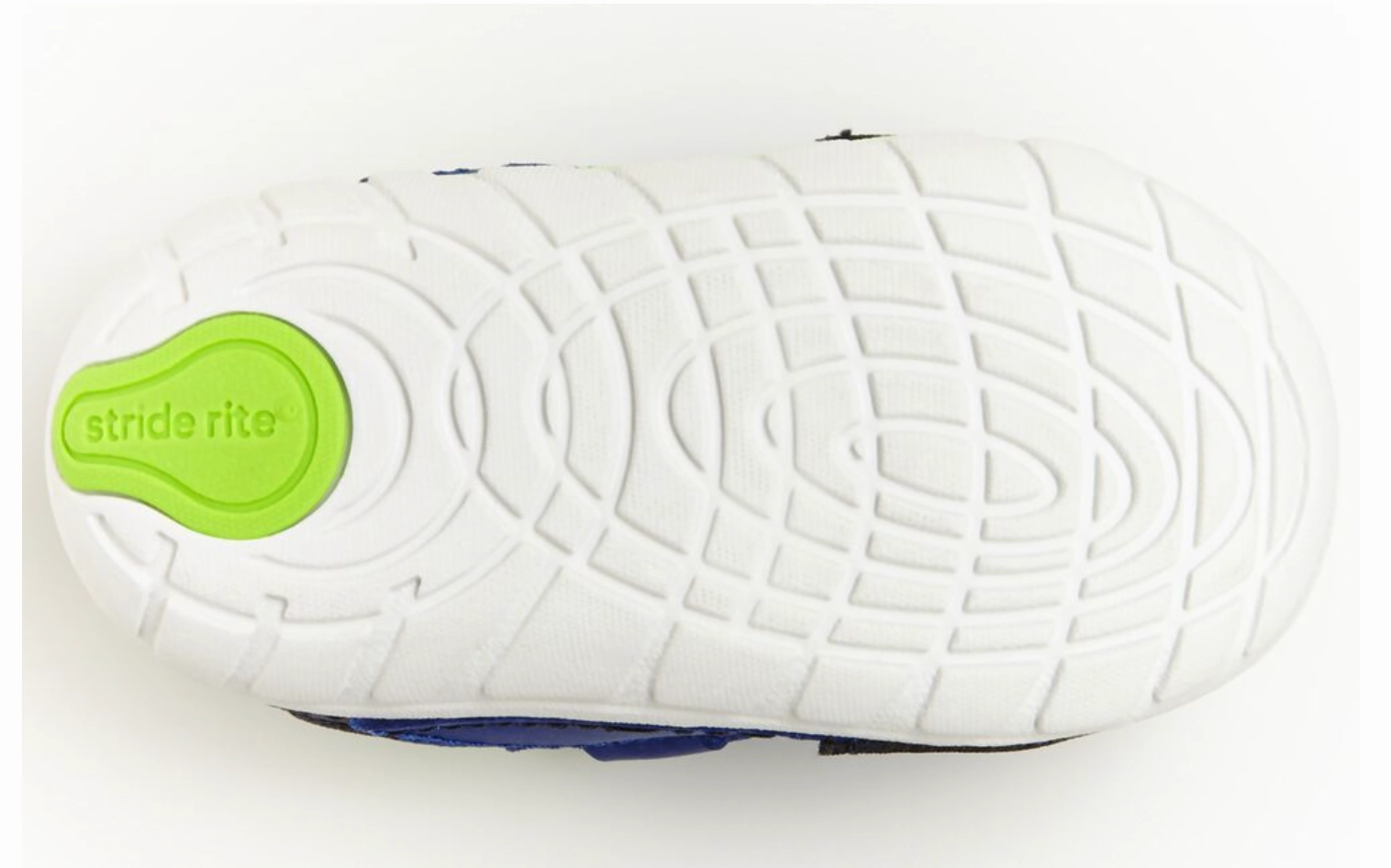 Stride Rite Navy/Lime Rhett Soft Motion Baby Sneaker
