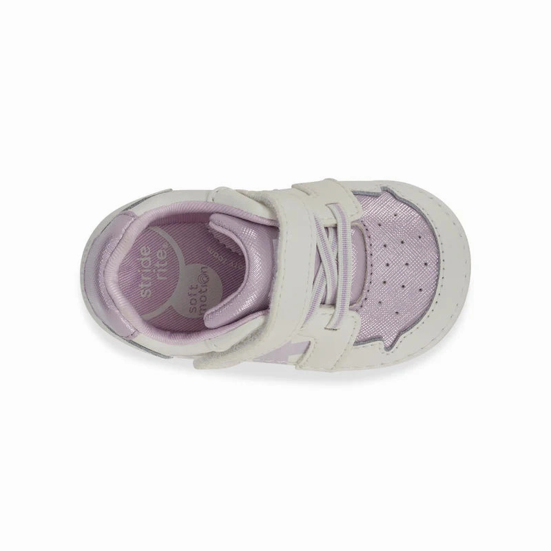 Stride Rite White Multi Waverly Soft Motion Baby Sneaker