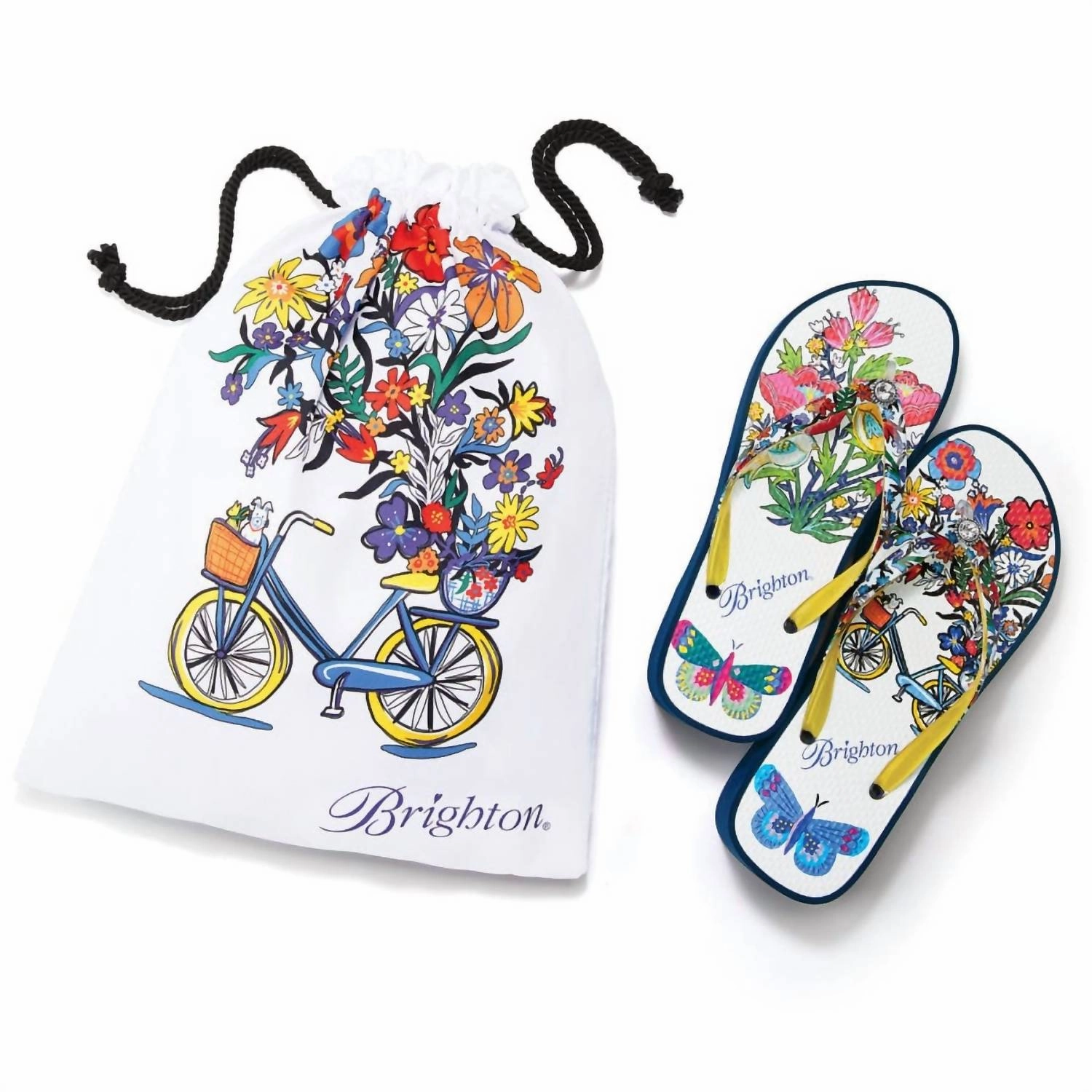 Sunny Skinny Strap Platform Flip Flops In Multi