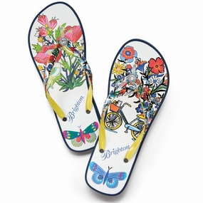 Sunny Skinny Strap Platform Flip Flops In Multi
