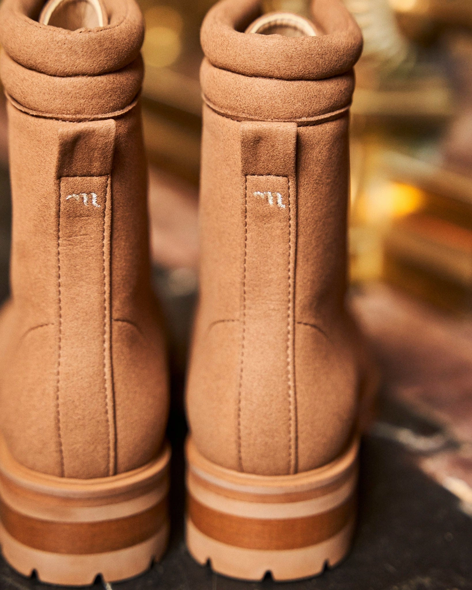 Suspicion Vegan Suede Combat Boots | Mocha