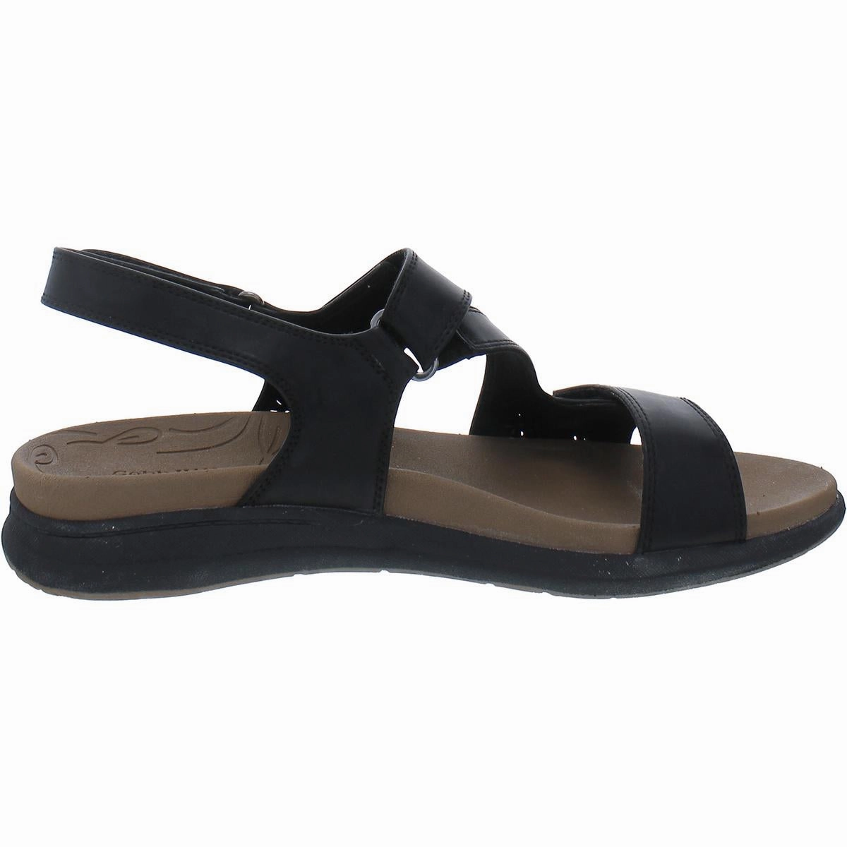 Tala Womens Faux Leather Asymmetric Slingback Sandals