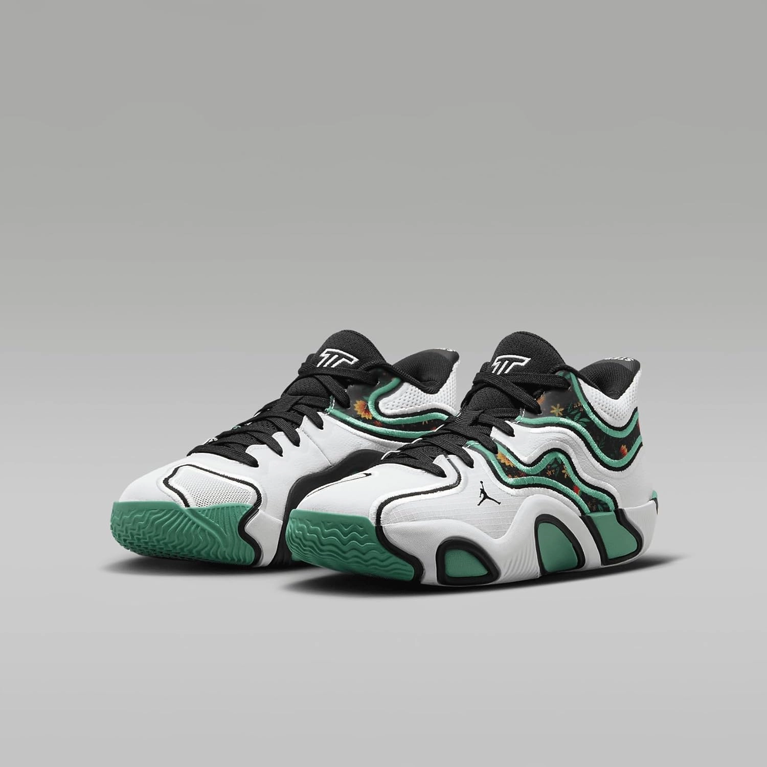 Tatum 3 Big Kids' Basketball Shoes (HF3136-103, White/Kinetic Green/Black)