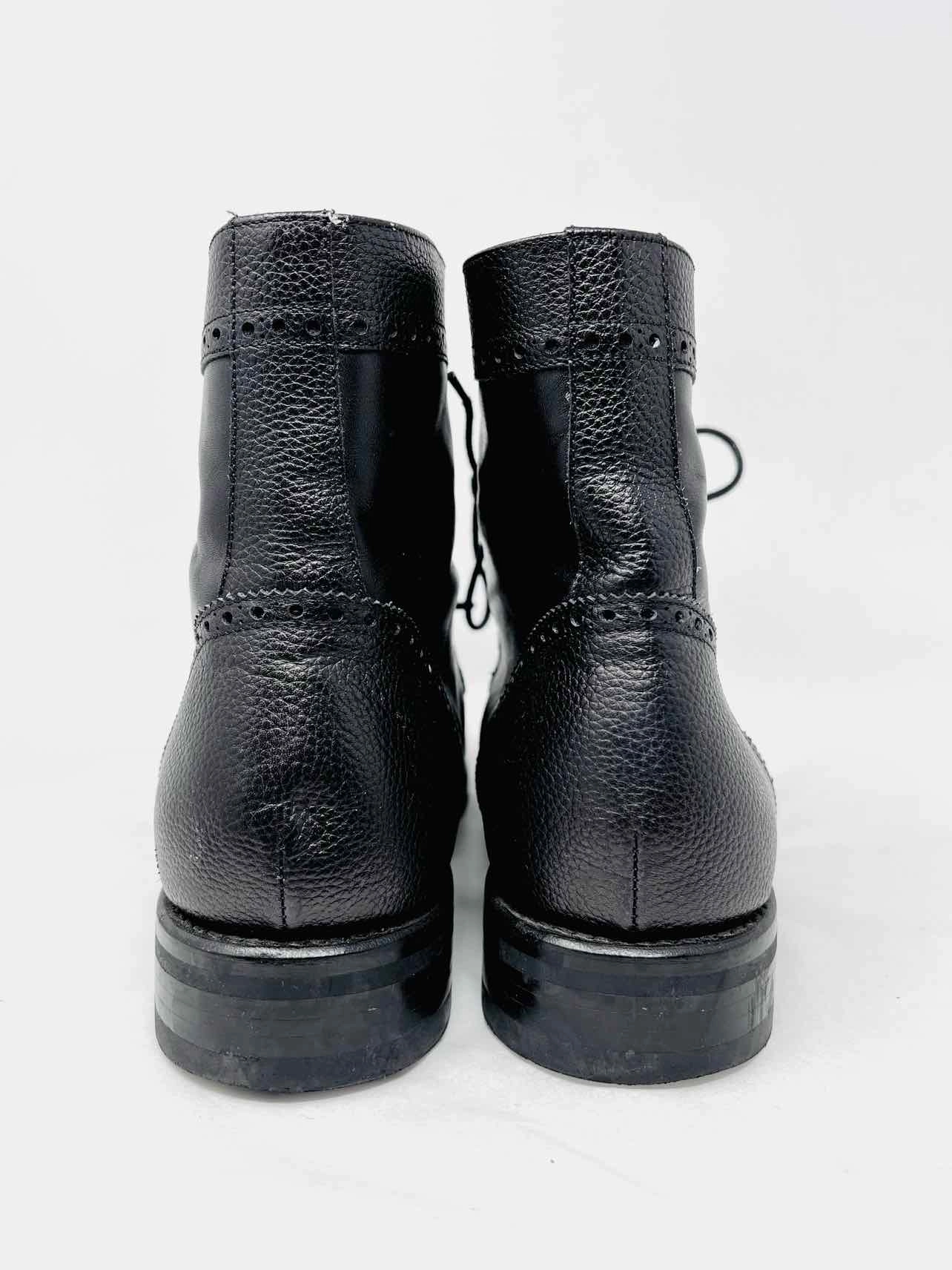 Thursday Size 9.5 Black Lace-Up Leather Men's Shoes Boots