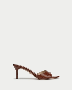 Tia Croc-Embossed Sandal