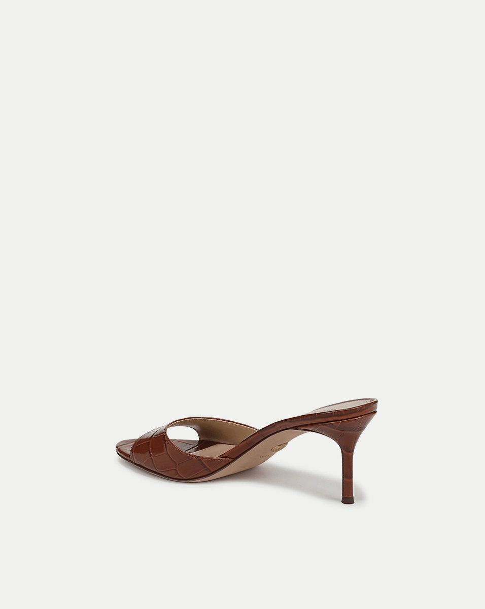 Tia Croc-Embossed Sandal