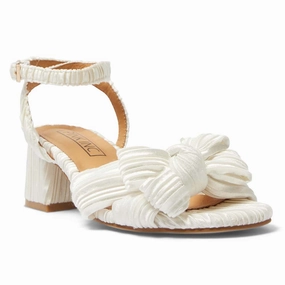 Tiara Heel in Ivory Pleat