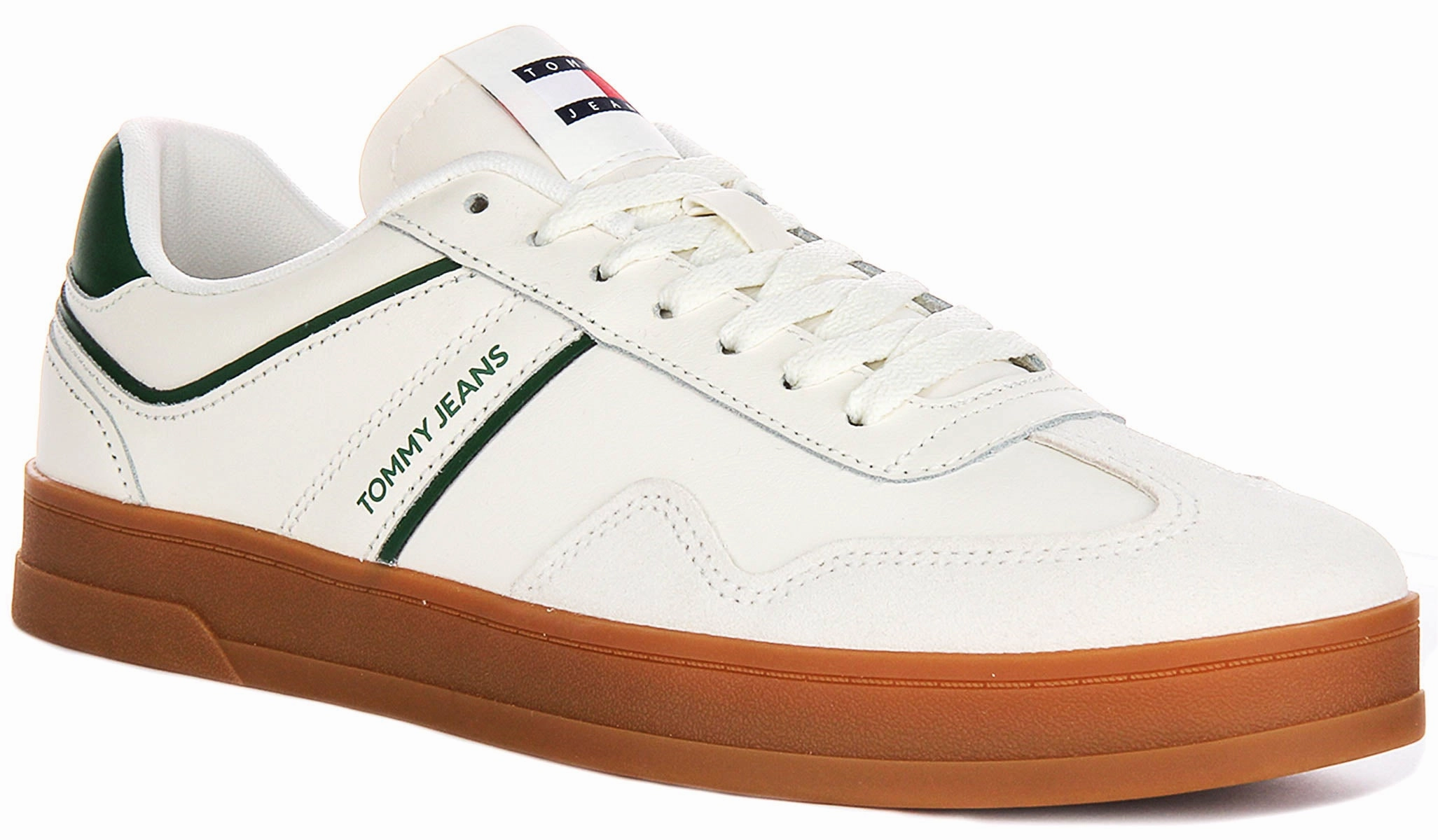 Tommy Hilfiger Greenwich Leather In White Green For Men