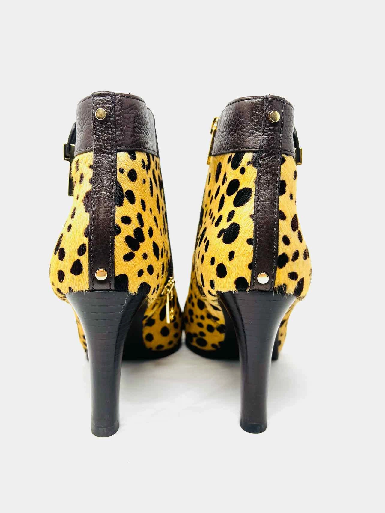 Tory Burch Size 8.5 Tan/Brown Animal Print Cow Hair W/ BOX!!! Ankle Boots